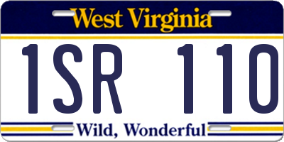 WV license plate 1SR110