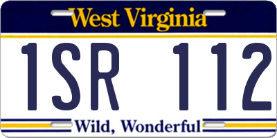 WV license plate 1SR112