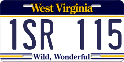 WV license plate 1SR115