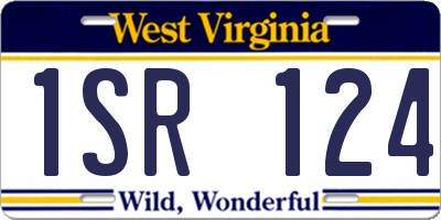 WV license plate 1SR124