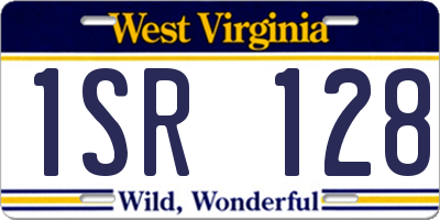 WV license plate 1SR128