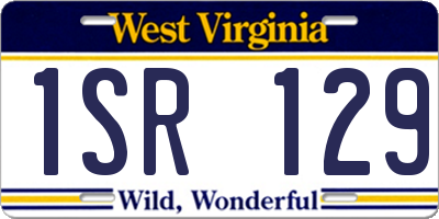 WV license plate 1SR129