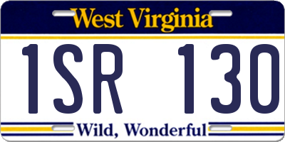 WV license plate 1SR130