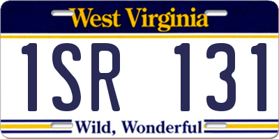 WV license plate 1SR131