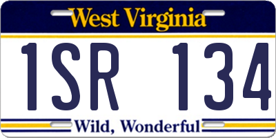 WV license plate 1SR134