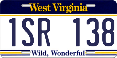 WV license plate 1SR138