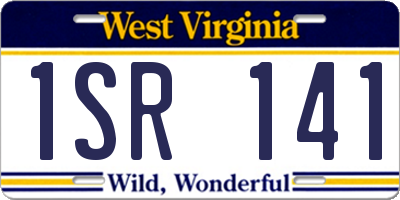 WV license plate 1SR141