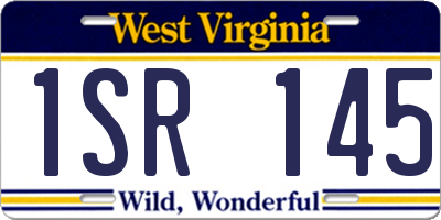 WV license plate 1SR145