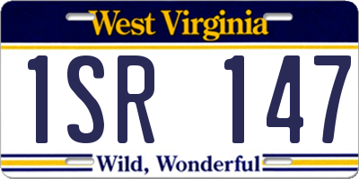 WV license plate 1SR147