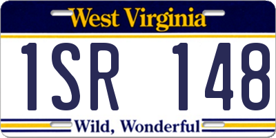 WV license plate 1SR148