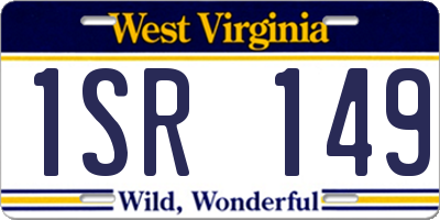 WV license plate 1SR149