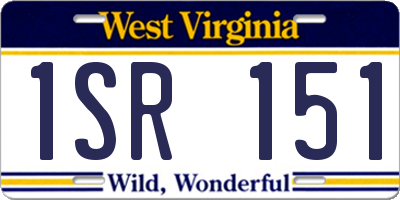 WV license plate 1SR151