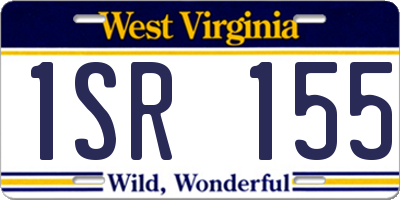 WV license plate 1SR155