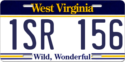 WV license plate 1SR156