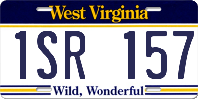 WV license plate 1SR157