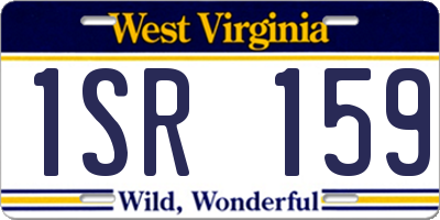 WV license plate 1SR159