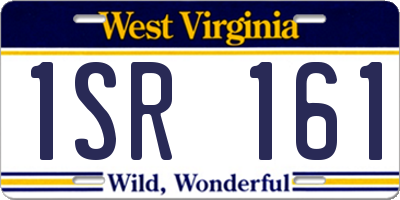 WV license plate 1SR161