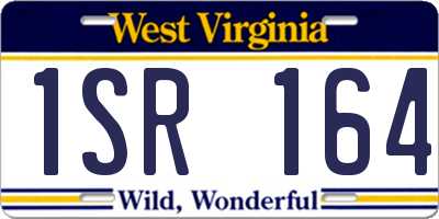 WV license plate 1SR164