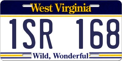 WV license plate 1SR168
