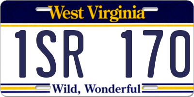 WV license plate 1SR170