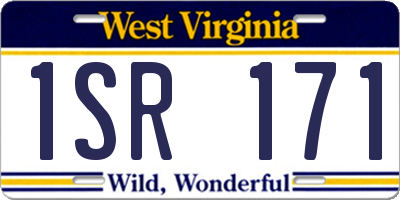 WV license plate 1SR171
