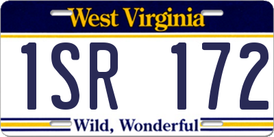 WV license plate 1SR172
