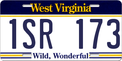 WV license plate 1SR173