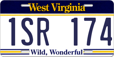 WV license plate 1SR174