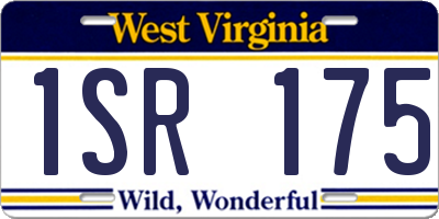 WV license plate 1SR175
