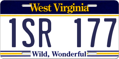 WV license plate 1SR177