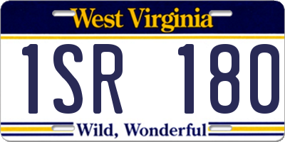 WV license plate 1SR180