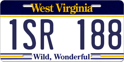 WV license plate 1SR188