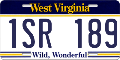 WV license plate 1SR189