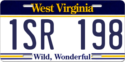 WV license plate 1SR198