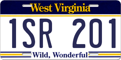 WV license plate 1SR201