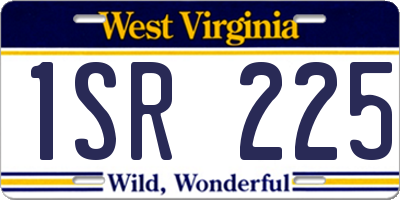 WV license plate 1SR225