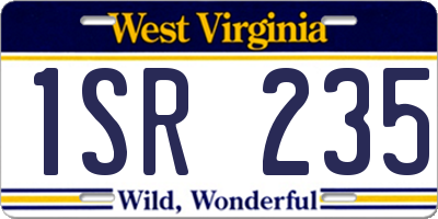 WV license plate 1SR235