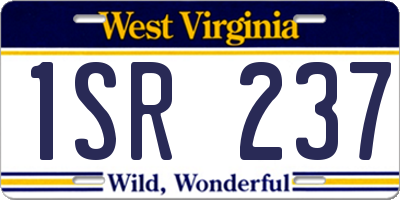 WV license plate 1SR237