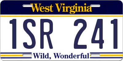 WV license plate 1SR241