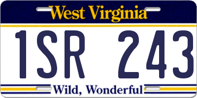WV license plate 1SR243
