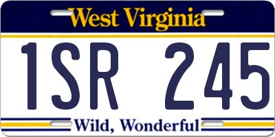 WV license plate 1SR245