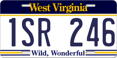 WV license plate 1SR246