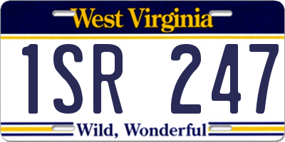 WV license plate 1SR247