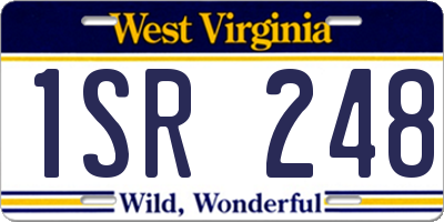 WV license plate 1SR248