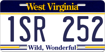 WV license plate 1SR252