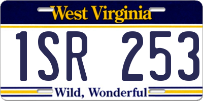 WV license plate 1SR253