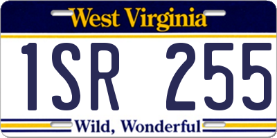 WV license plate 1SR255