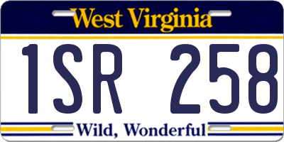 WV license plate 1SR258