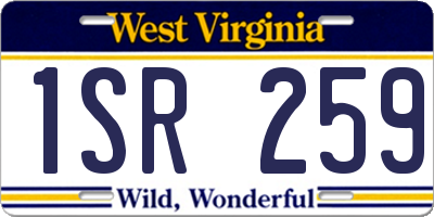WV license plate 1SR259