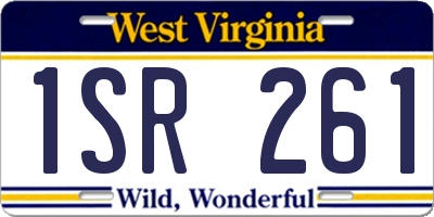 WV license plate 1SR261